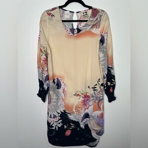JAASE Long Sleeve Boho floral Shift Dress Size M